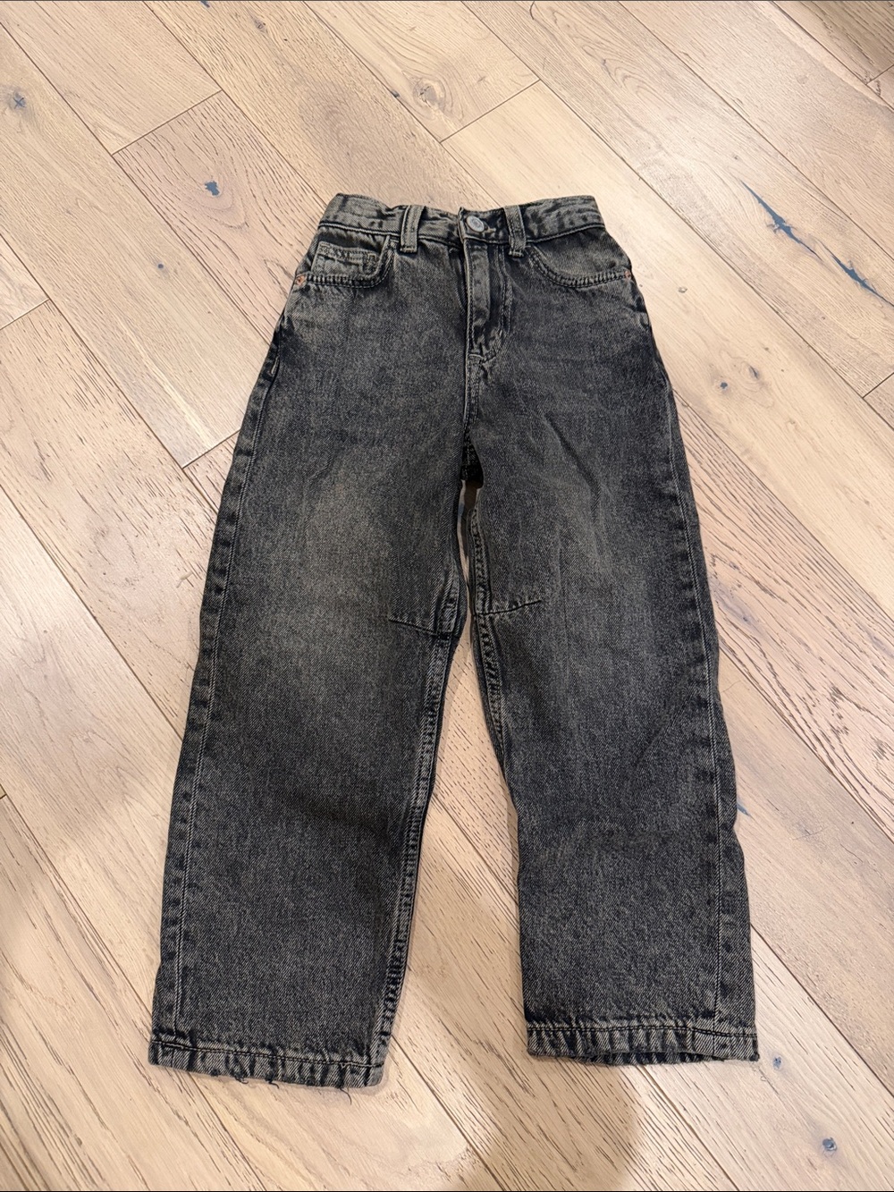 Kids Zara High-Waist Vintage Wash Jeans